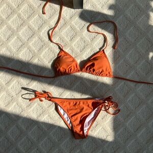 Stylish Orange Bikini Set